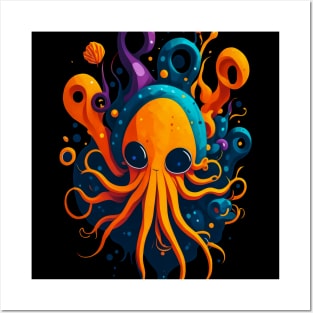 Geometric Octopus Posters and Art